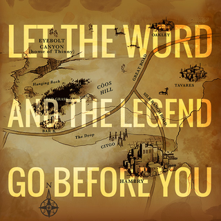 A map featuring locations from the series—as well as a quote from Wizard and Glass—given to King by MRC to celebrate the show’s reveal.